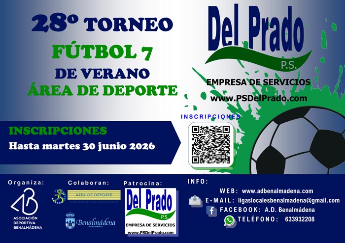 28 Edición Torneo Futbol 7 de Verano 2026