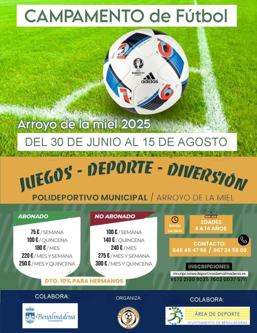 CAMPAMENTO DE FÚTBOL ARROYO DE LA MIEL 2025