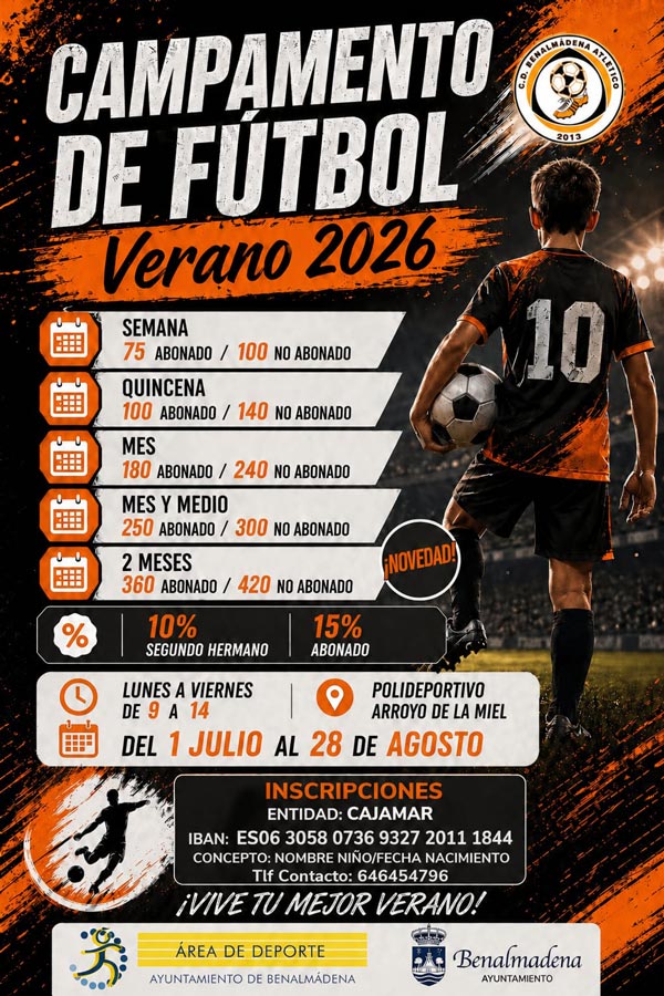 Campamento de Fútbol Verano 2026 CD Benalmádena Atlético